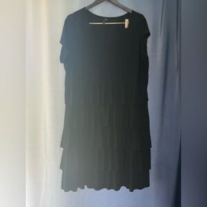 Susan Lawrence Black Layered Maxi Dress